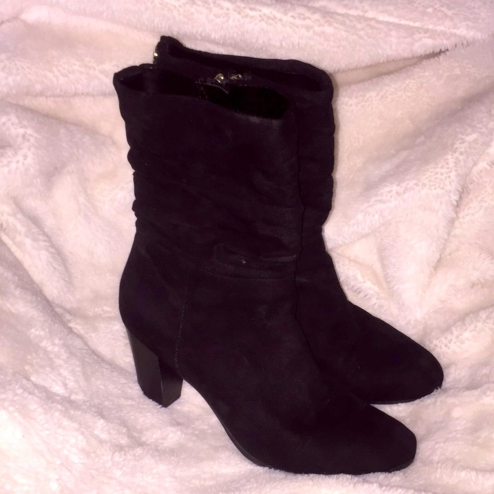 Circus By Sam Edelman Black Vegan Suede Booties